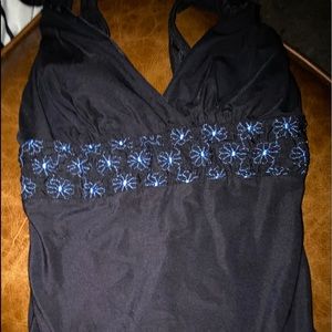 Croft & Barrow 1-Piece Blue Bathing Suit - Size 8